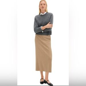 Theory Maxi Trouser Skirt in Stretch Flannel